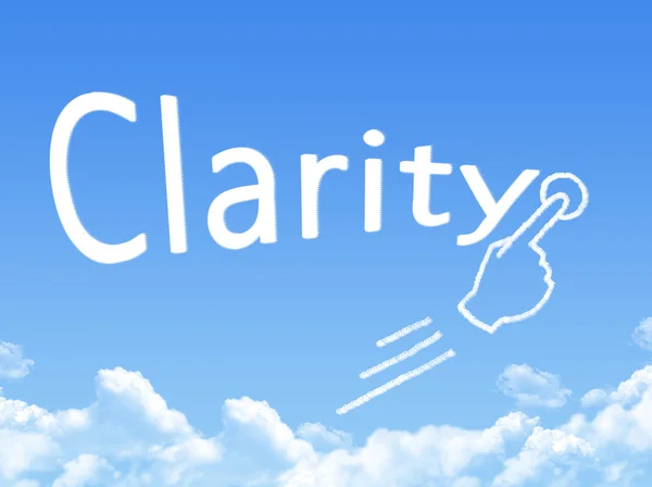 Clarity message cloud shape — Stock Photo, Image