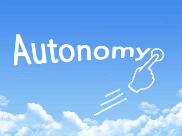 Autonomy message cloud shape — Stock Photo, Image