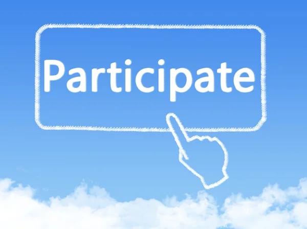 Participate message cloud shape — Stock Photo, Image