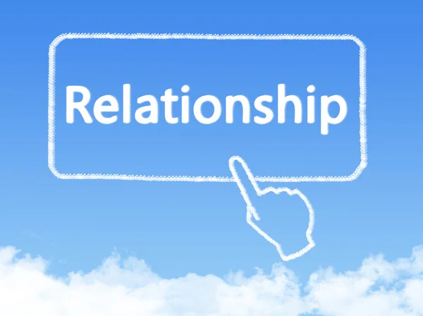 Beziehung Botschaft Wolkenform — Stockfoto
