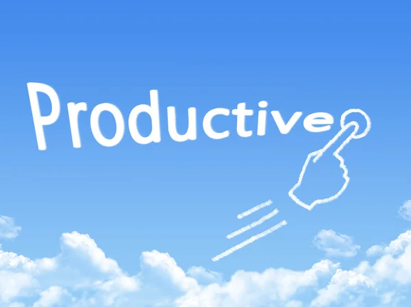 Productive message cloud shape — Stock Photo, Image