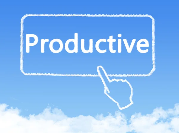 Productive message cloud shape — Stock Photo, Image