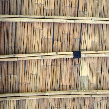 Bambu çatı yakın çekim