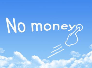 hiçbir para mesaj bulut şekli