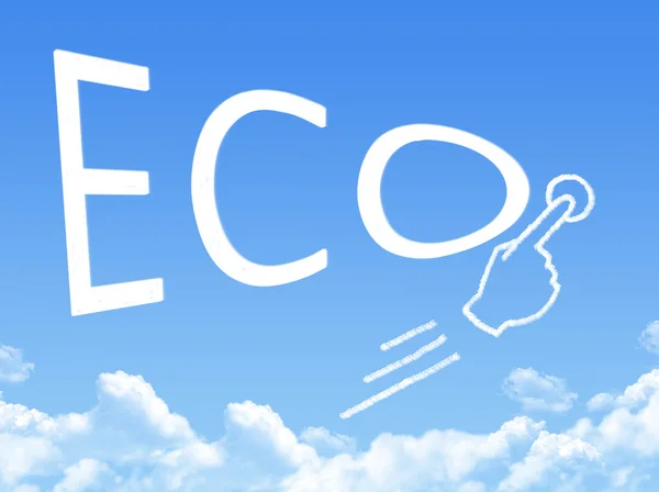 Eco wiadomość chmura kształt — Zdjęcie stockowe