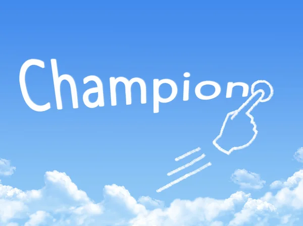 Champion message nuage forme — Photo