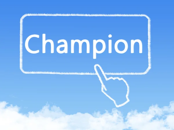 Champion message nuage forme — Photo