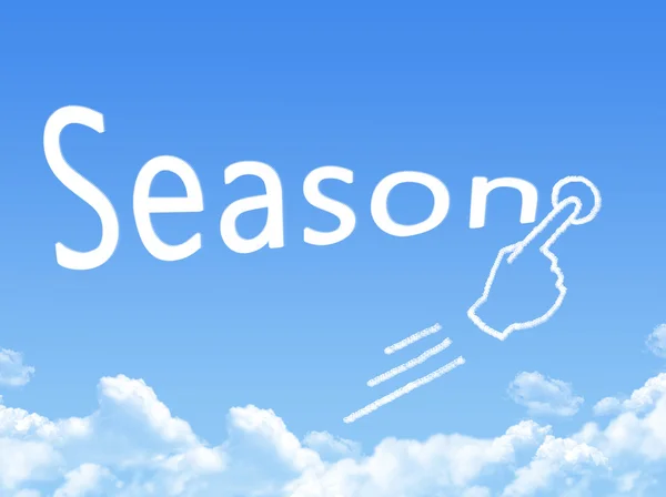Season message cloud shape — Stock Photo, Image