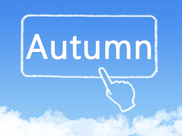 Autumn message cloud shape — Stock Photo, Image