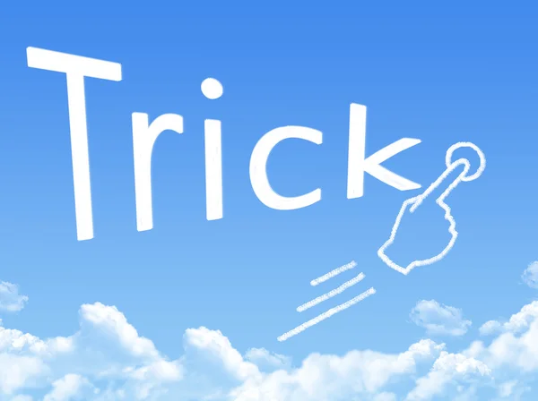 Trick message cloud shape — Stock Photo, Image