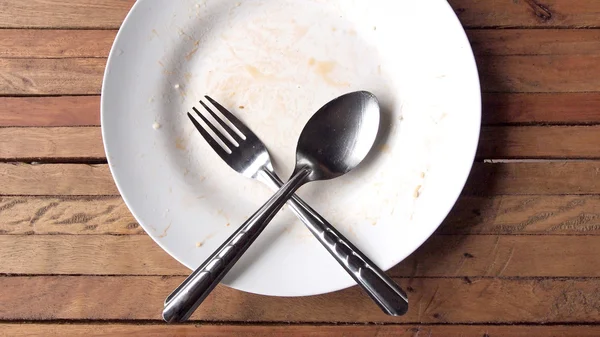 Overhead shot of an empty dish — Stock Photo, Image