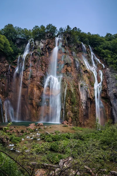 Waterfall in Plitvice Lakes National Park, Croatia — Stock Photo, Image