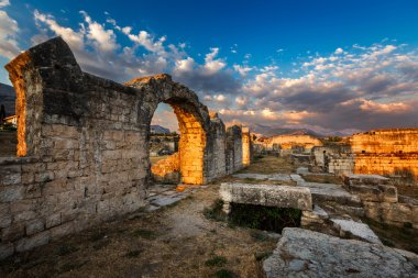 Split, Dalamatia, Cro yakınındaki antik Roma Salona (Solin) kalıntıları