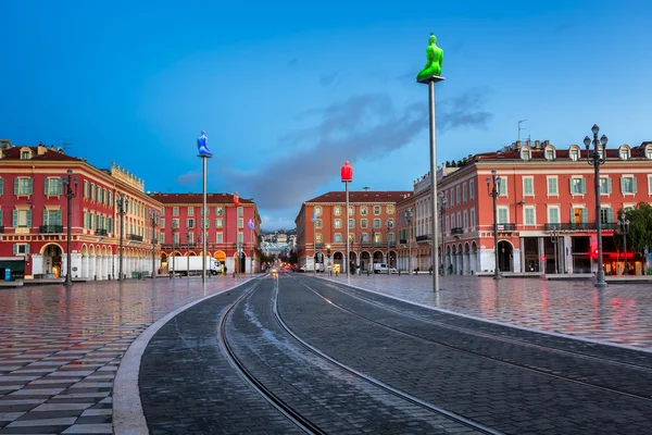 Massena Place in the Morning, Nice, France — Stock Photo, Image