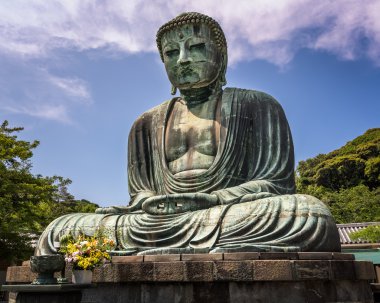 kamakura (kamakura daibutsu) büyük Buda, bronz statu