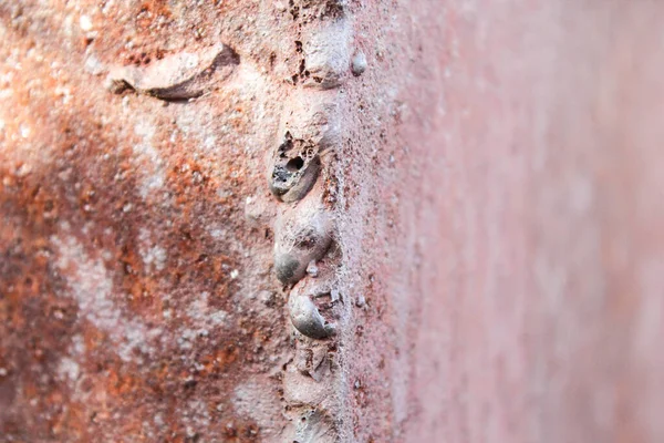 Rusty Metallstruktur Brun Rostig Metall Närbild Bakgrund — Stockfoto