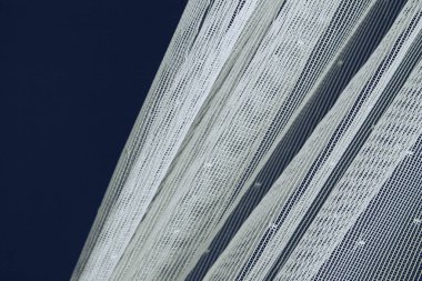 Dantel işlemeli beyaz sanatsal nakış. Yakın plan..