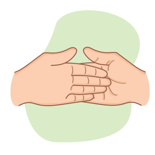 Les mains tendues pour une poignée de main. — Image vectorielle