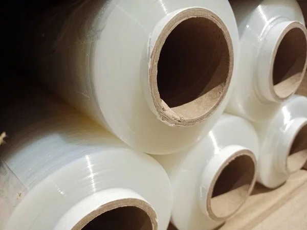 Stretch film in rolls. Wrapping film in rolls.