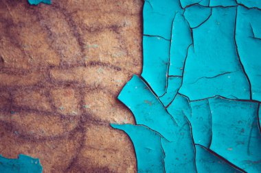 Çatlak dokusu. Eski boya kurumuş ve çatlak..