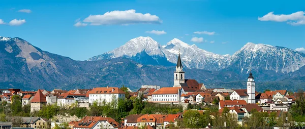 Kranj, Slovenien - panoramavy — Stockfoto