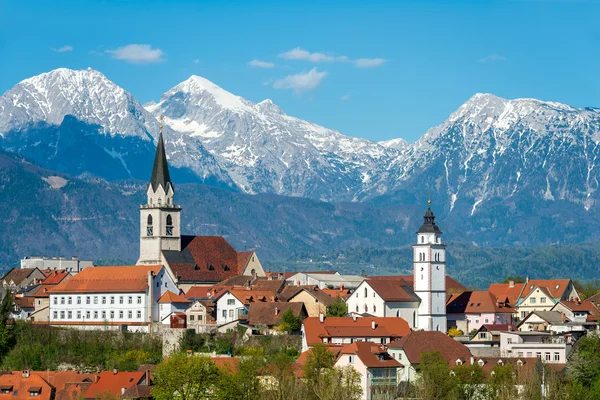 Panorama de Kranj, Eslovenia, Europa — Foto de Stock