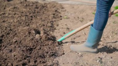 Bahar toprağını çatalla kazmak, bahçede çalışmak.