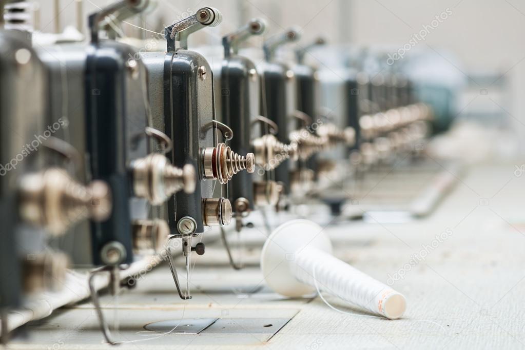 Abandoned textile factory - sewing machines