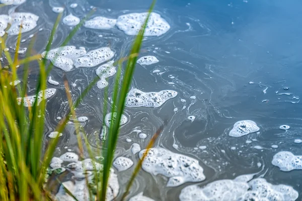 Contaminación del agua en el río - Calentamiento global —  Fotos de Stock