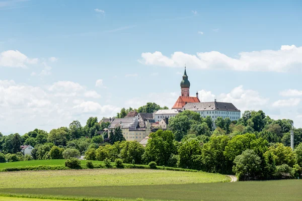 Benedictine abbey of Andechs - Panorama — Stock Photo, Image