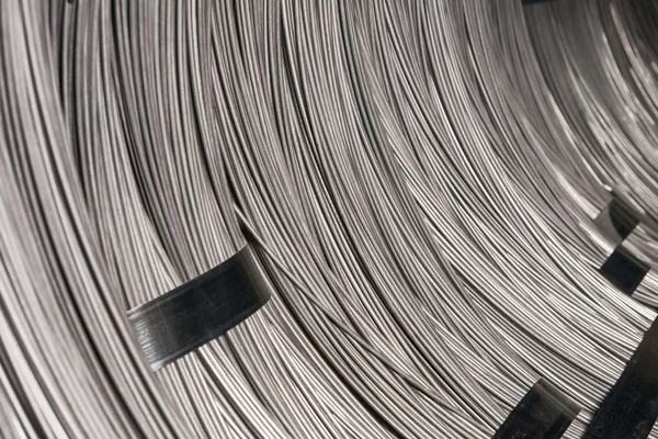 Varilla de alambre de acero, bobinas de acero — Foto de Stock