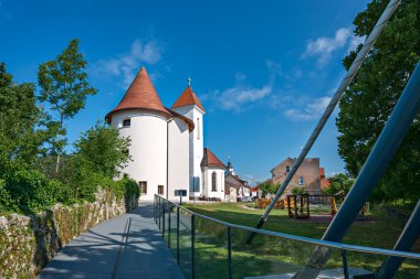 Panorama Pungart, Kranj, Slovenya, Avrupa'nın.