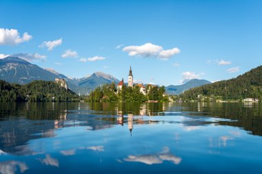 Island on lake Bled clipart