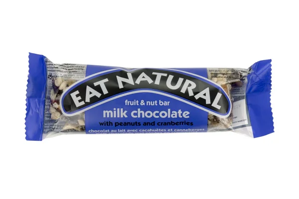 Eat Natural bar on a white background. — Stock Photo, Image