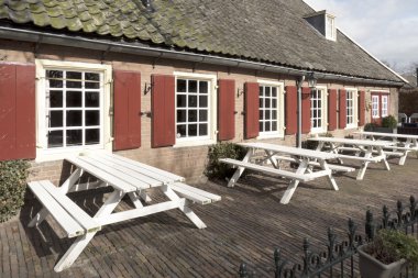 Hotel Gouden Leeuw en küçük şehirde, Hollanda.