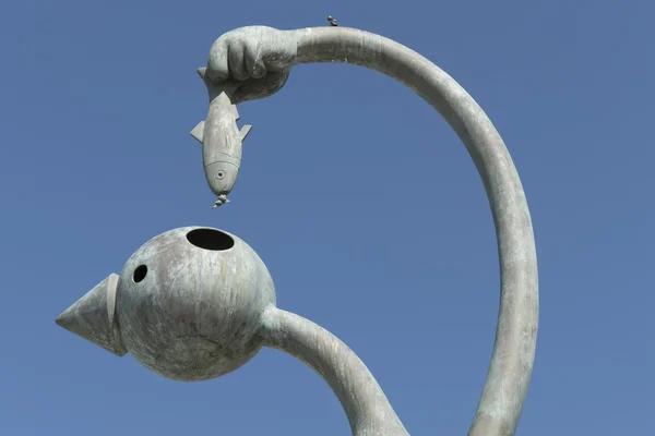 Gelen Amerikalı tom otterness heykeller Heykel Bahçe. — Stok fotoğraf