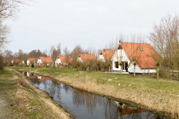 Stugor i Landal Nature resort Suyderoogh. — Stockfoto