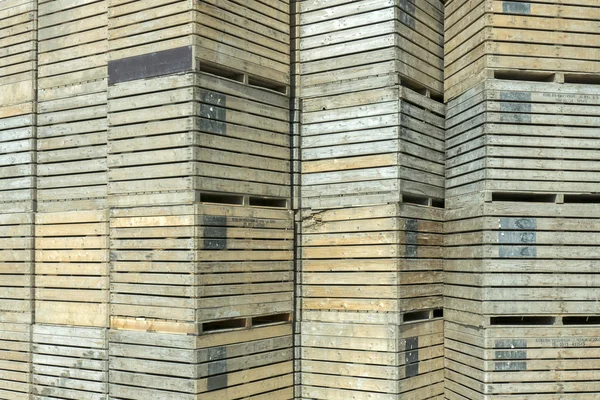 Wooden crates stacked.. — Stock Photo, Image