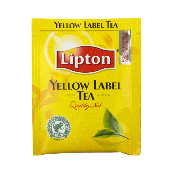 Lipton thé étiquette jaune . — Photo