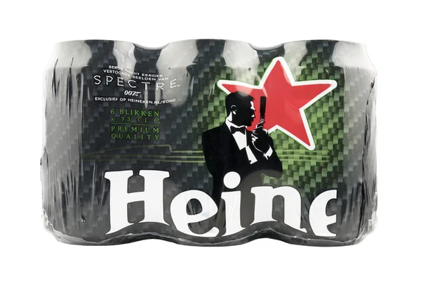 Lata de cerveja heineken . — Fotografia de Stock