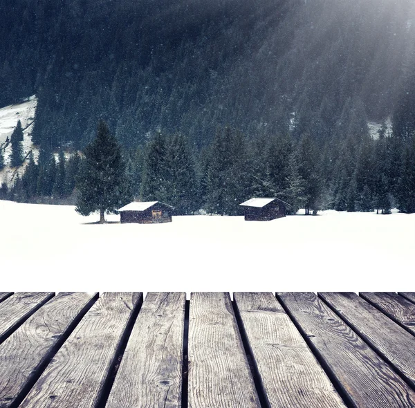 Nieve paisaje de invierno —  Fotos de Stock