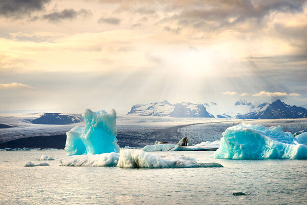 glacier lagoon background