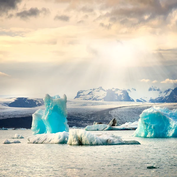 Hintergrund der Gletscherlagune — Stockfoto
