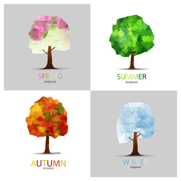 Four seasons — Stock Vector