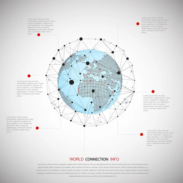 Conceito de mapa mundial — Vetor de Stock