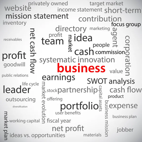 Business word cloud — Stock Vector