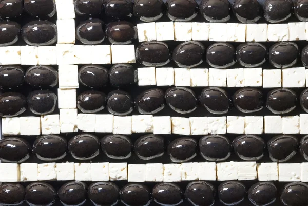 Gıdaların yapılmış Yunan bayrağı