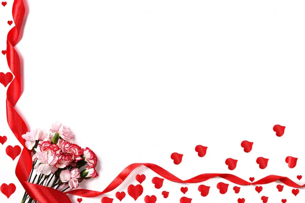 Konsep Untuk Hari Valentine Atau Hari Perempuan Kartu Pos Hati — Stok Foto