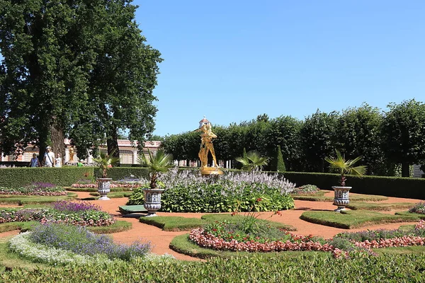 Russia Petersburg Peterhof July 2021 Photo Monplaisir Complex Lower Park — Stock fotografie