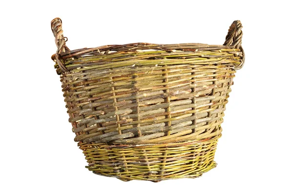 Isolated traditional handmade basket — Stock Photo, Image